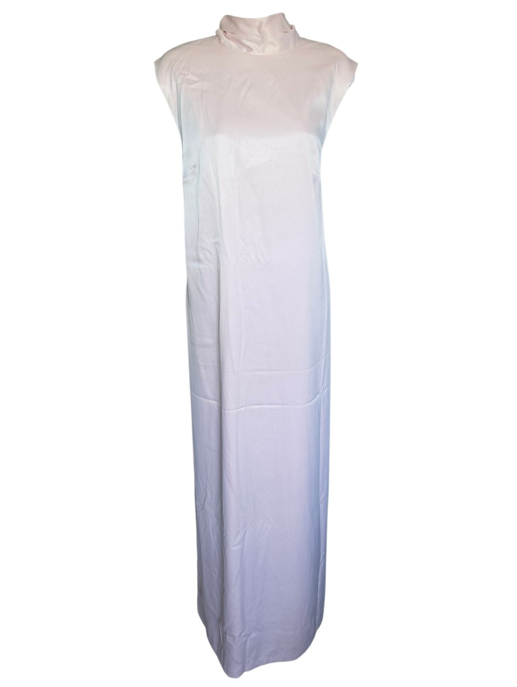 Nwt Daily Drills Light Pink Satin Maxi Dress Size L